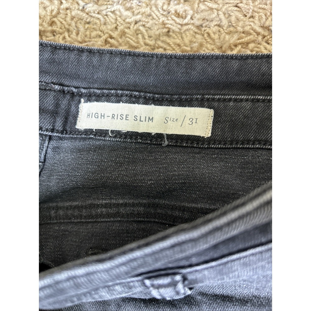 Pilcro Anthropologie SIZE 31 Button Fly Black High Rise Slim Jeans *J160 - Picture 5 of 6